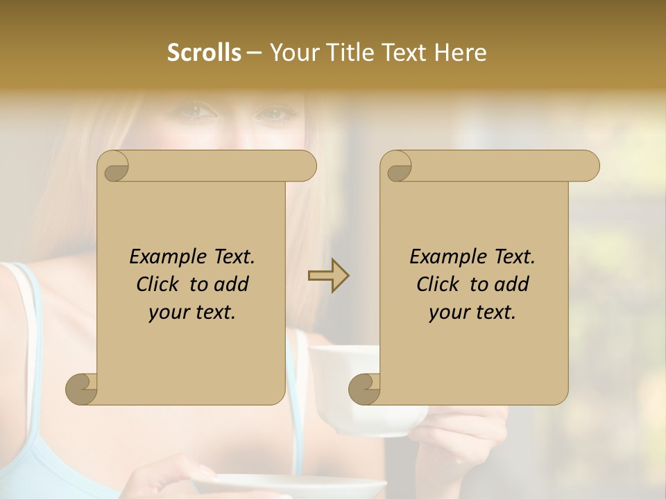 Drink Female Domestic PowerPoint Template
