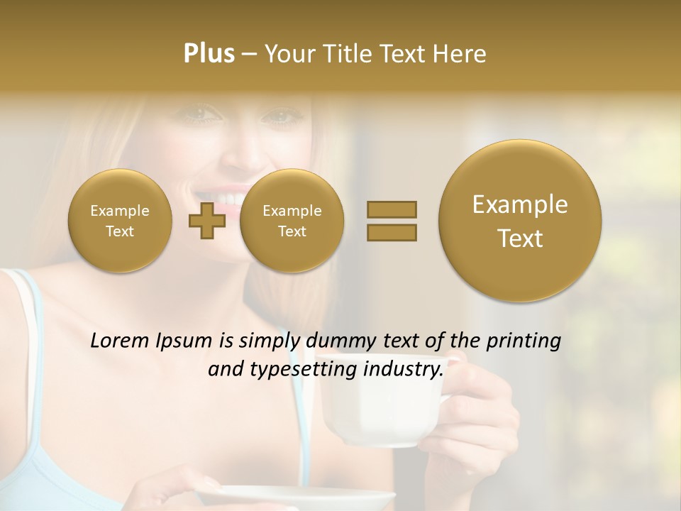 Drink Female Domestic PowerPoint Template