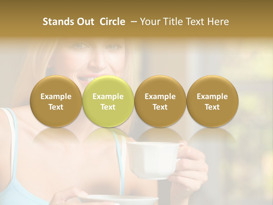 Drink Female Domestic PowerPoint Template