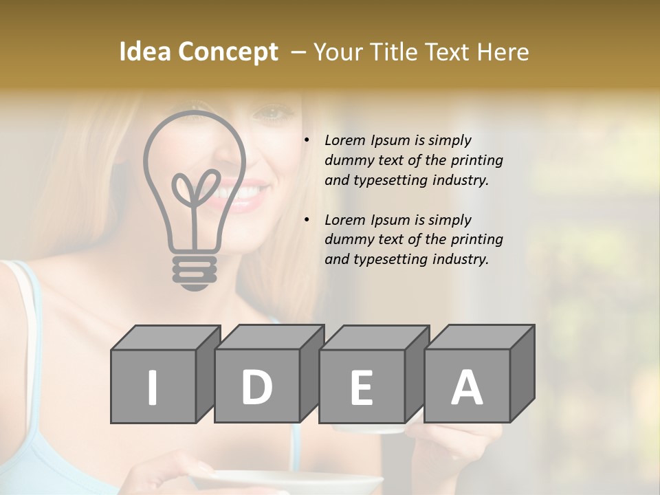 Drink Female Domestic PowerPoint Template