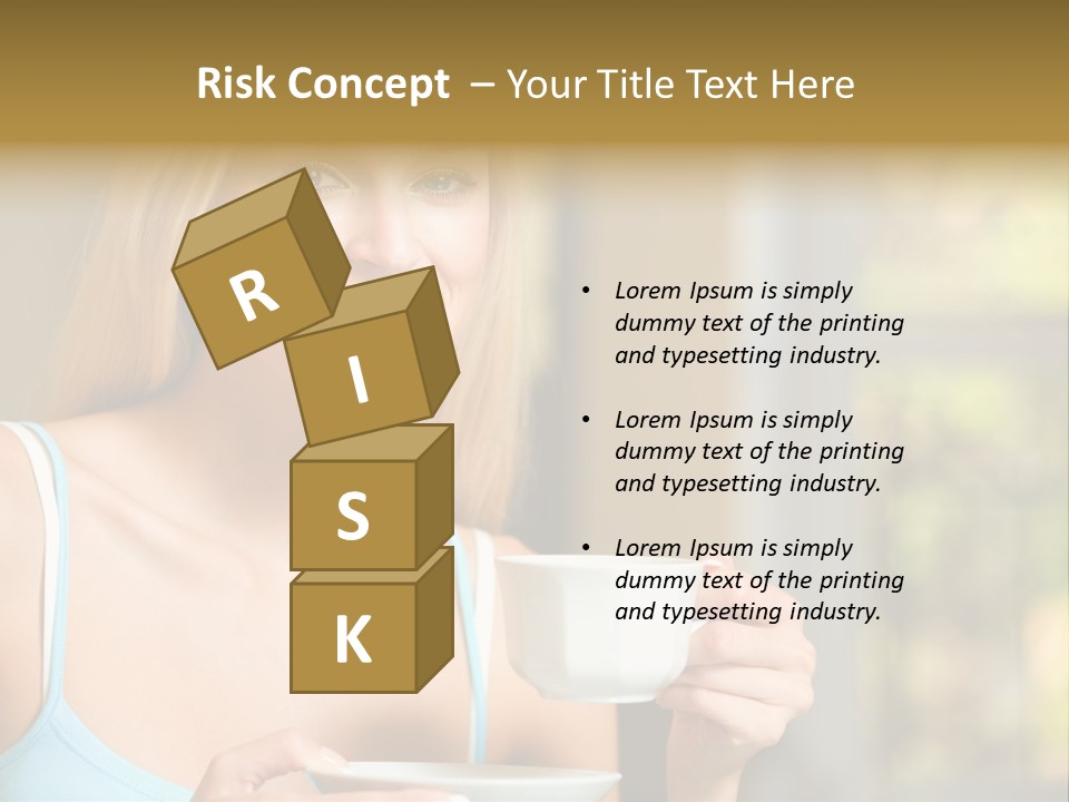 Drink Female Domestic PowerPoint Template