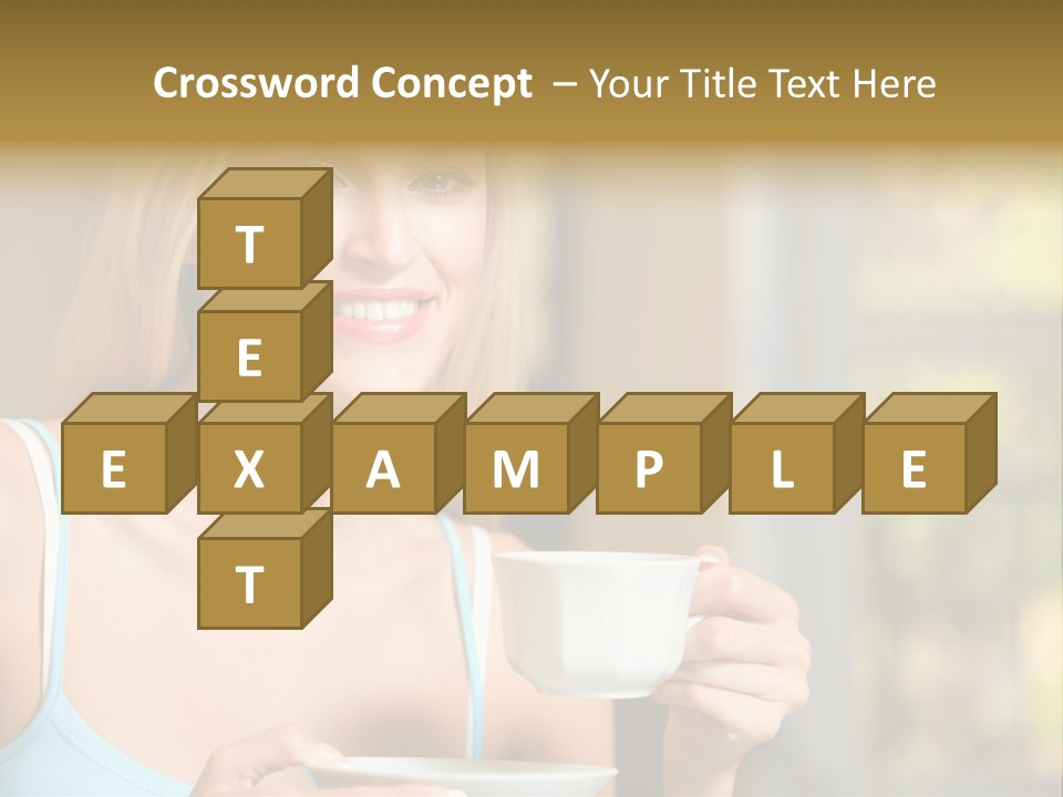 Drink Female Domestic PowerPoint Template