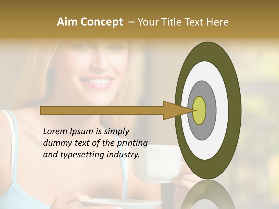 Drink Female Domestic PowerPoint Template