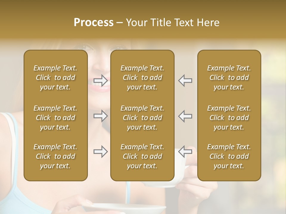 Drink Female Domestic PowerPoint Template