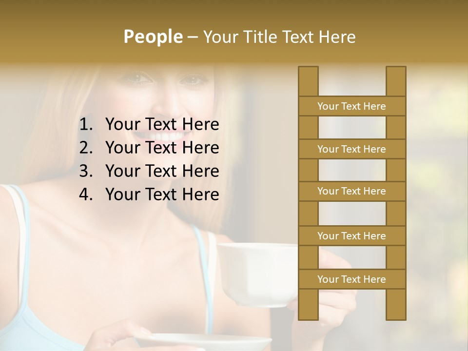 Drink Female Domestic PowerPoint Template