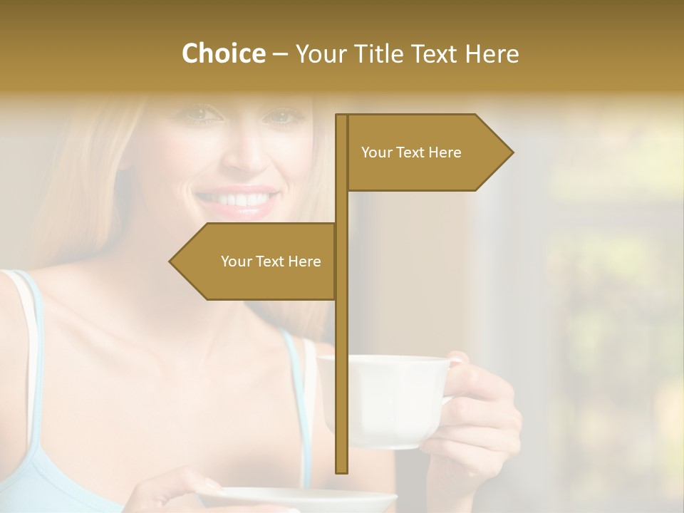 Drink Female Domestic PowerPoint Template