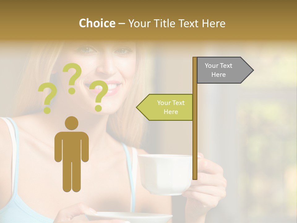 Drink Female Domestic PowerPoint Template