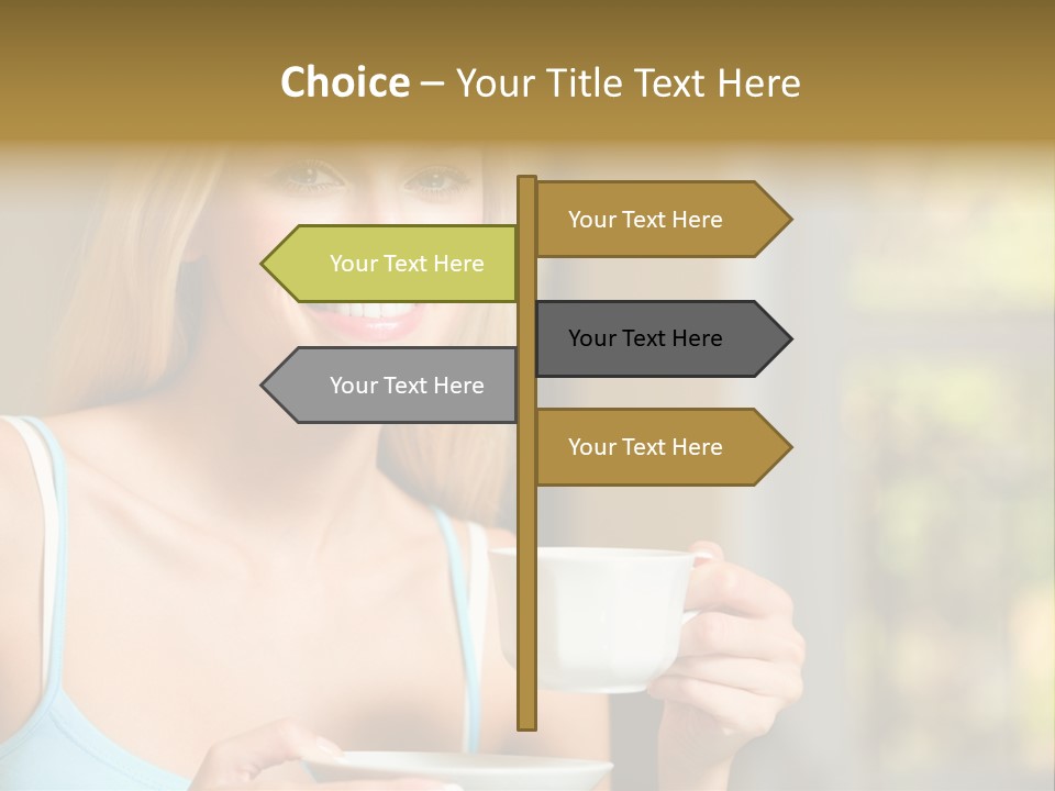 Drink Female Domestic PowerPoint Template