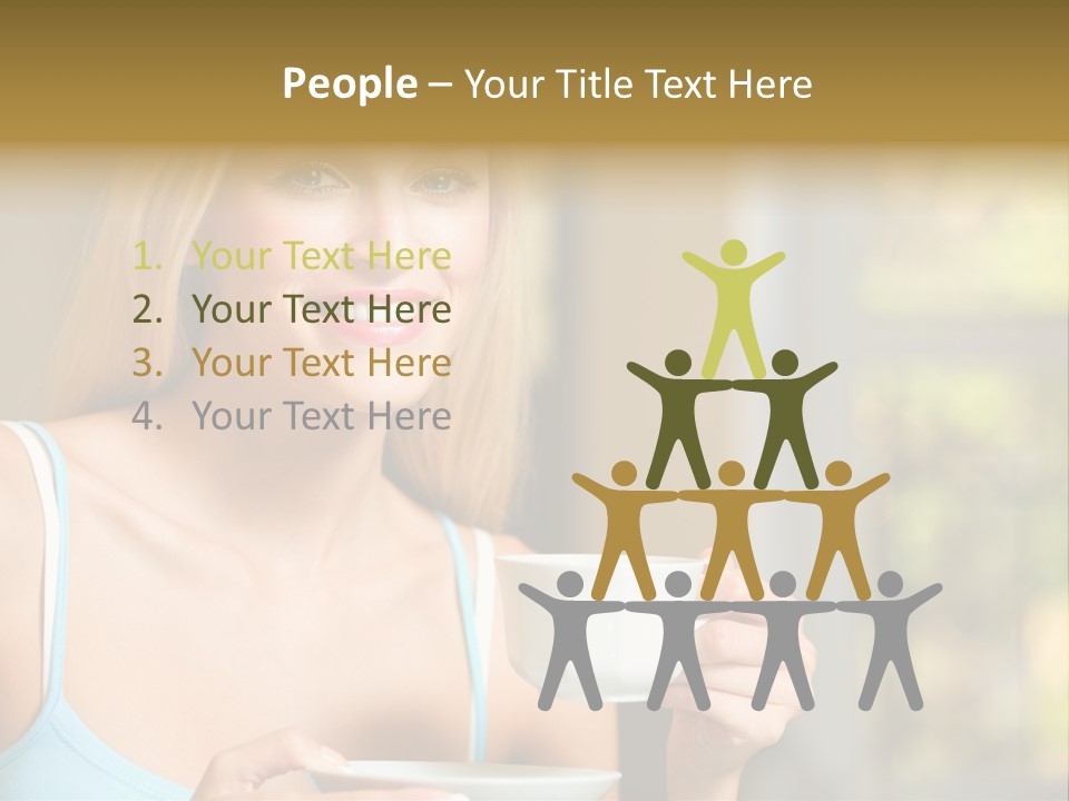 Drink Female Domestic PowerPoint Template