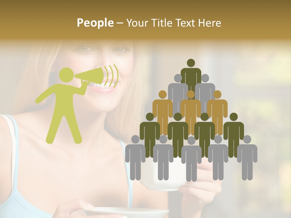 Drink Female Domestic PowerPoint Template