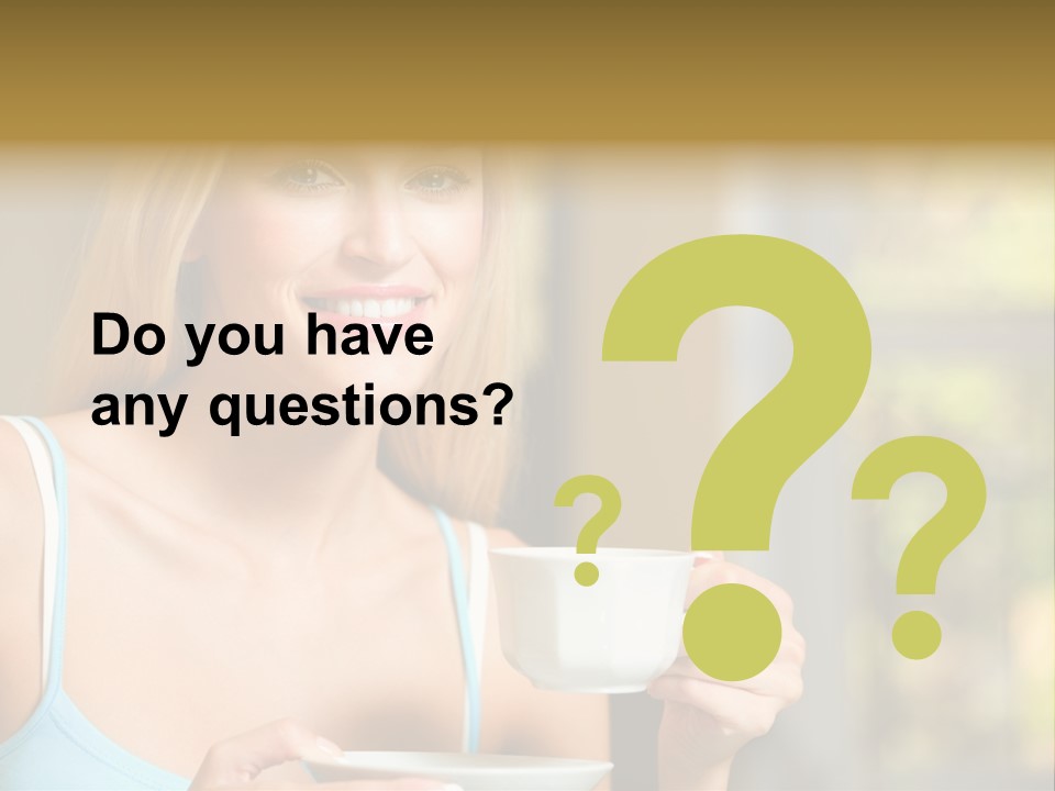 Drink Female Domestic PowerPoint Template