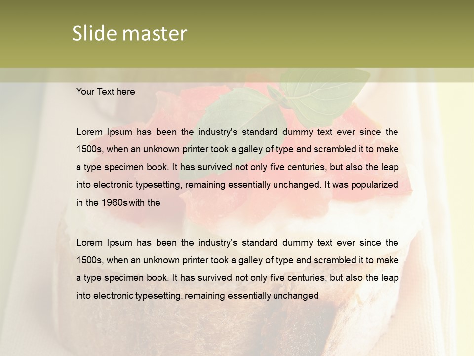 Bruschettas Cuisine Amusebouche PowerPoint Template