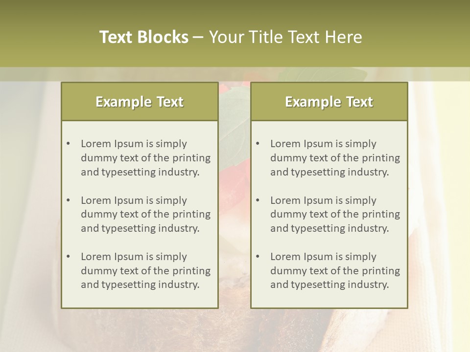 Bruschettas Cuisine Amusebouche PowerPoint Template