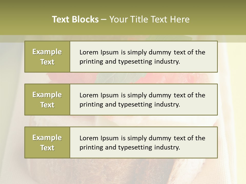 Bruschettas Cuisine Amusebouche PowerPoint Template