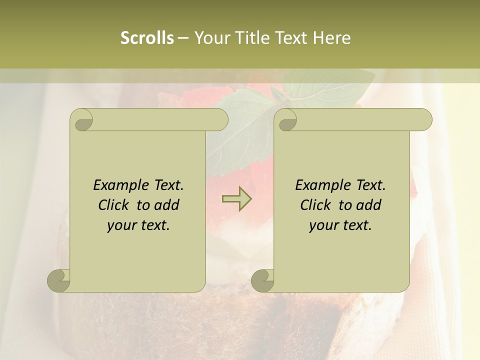 Bruschettas Cuisine Amusebouche PowerPoint Template