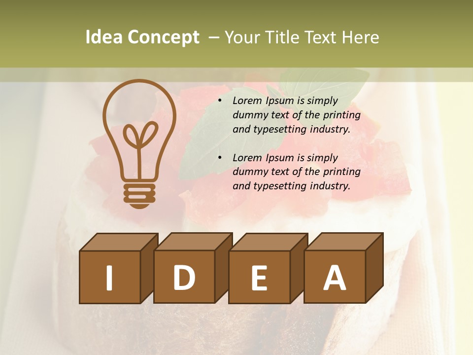 Bruschettas Cuisine Amusebouche PowerPoint Template