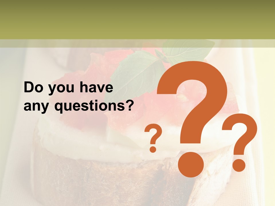 Bruschettas Cuisine Amusebouche PowerPoint Template