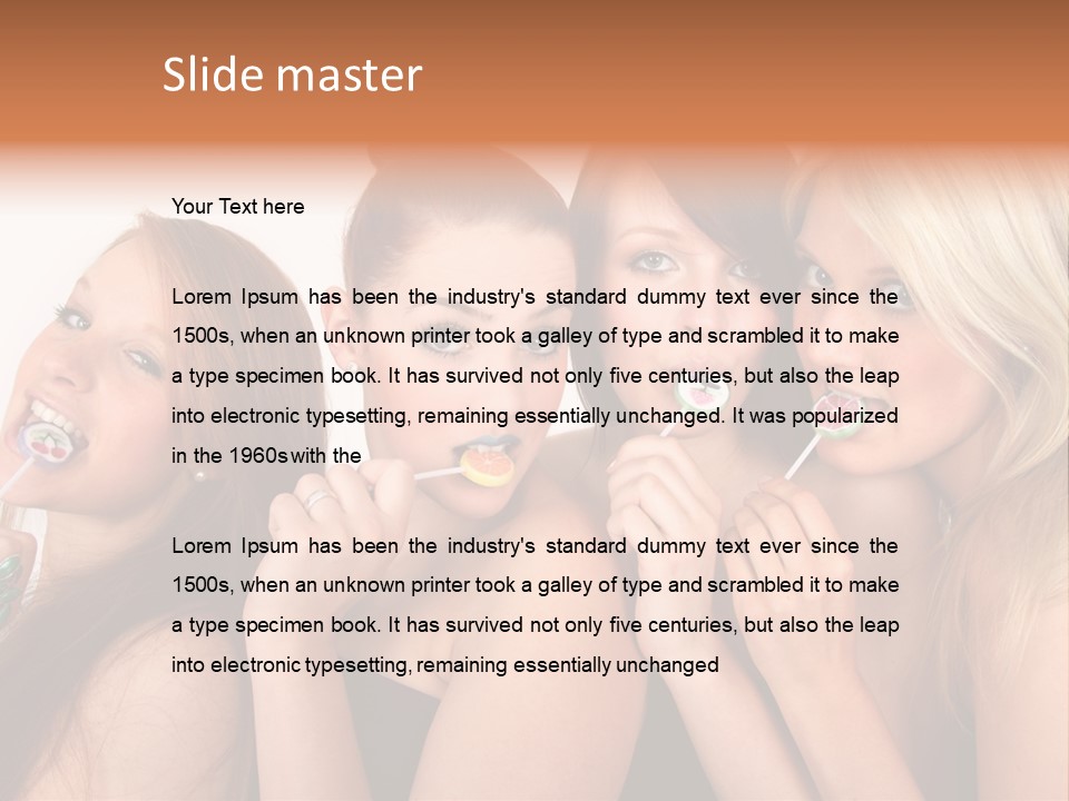 Junge Menschen Gruppe PowerPoint Template