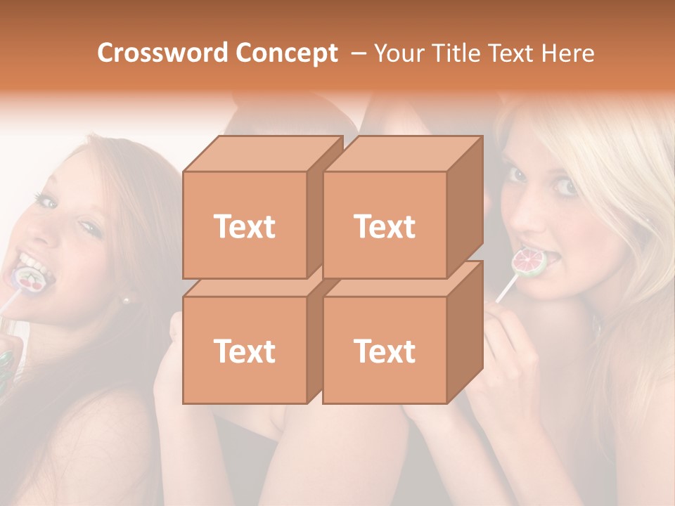 Junge Menschen Gruppe PowerPoint Template
