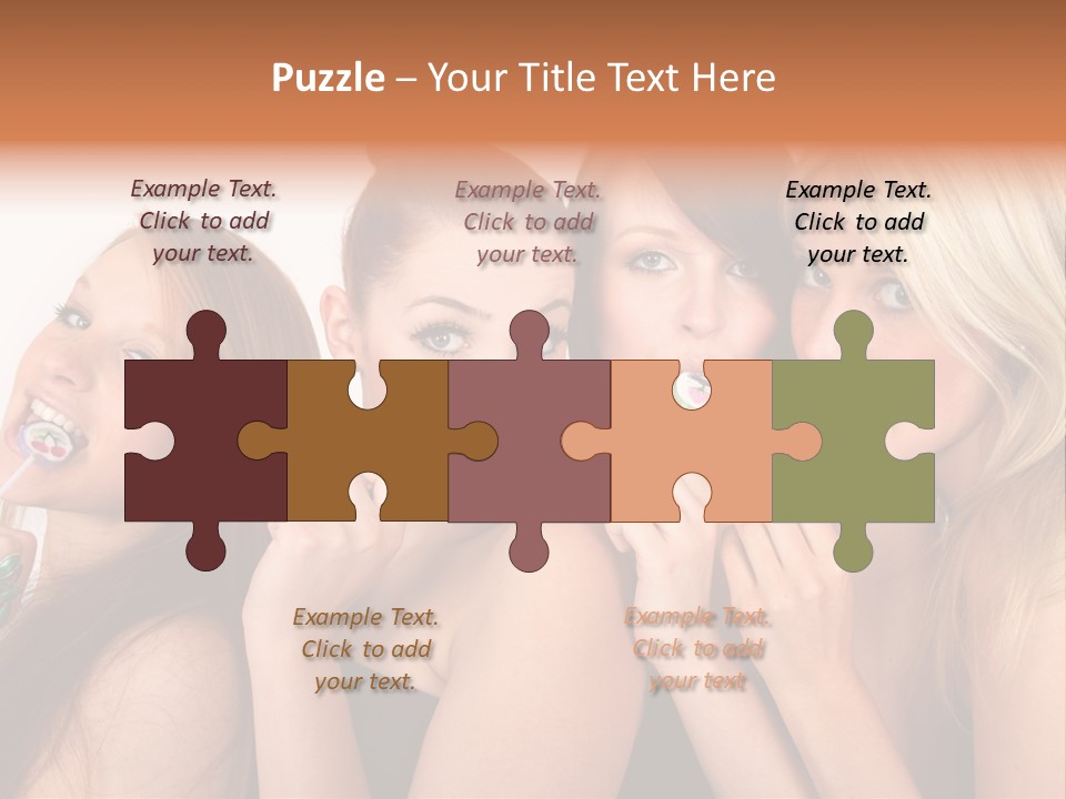 Junge Menschen Gruppe PowerPoint Template