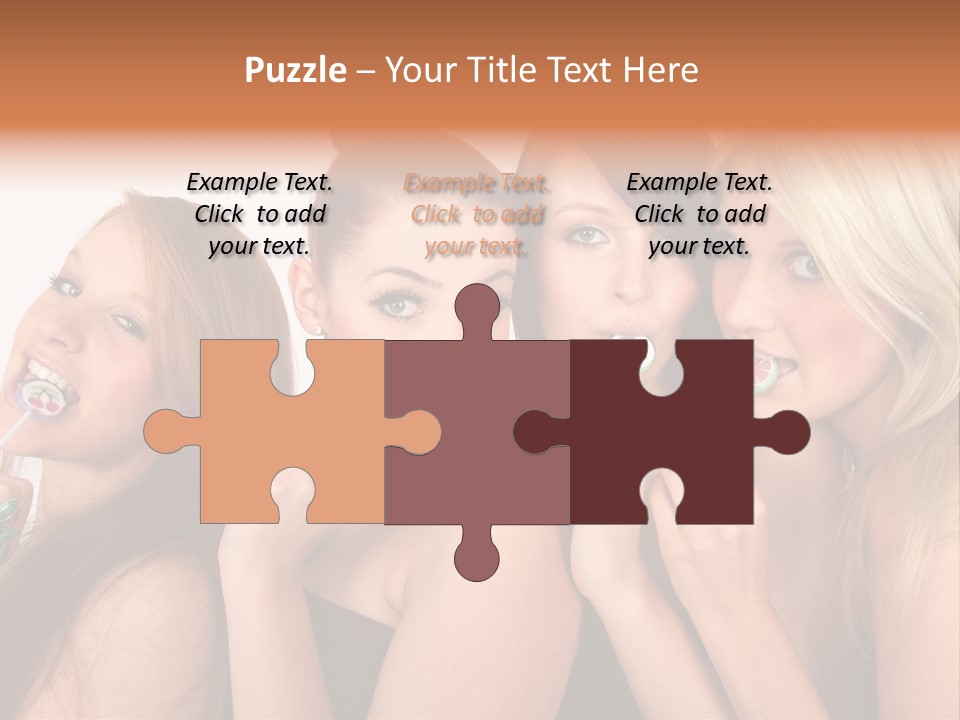 Junge Menschen Gruppe PowerPoint Template