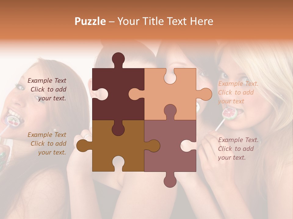 Junge Menschen Gruppe PowerPoint Template