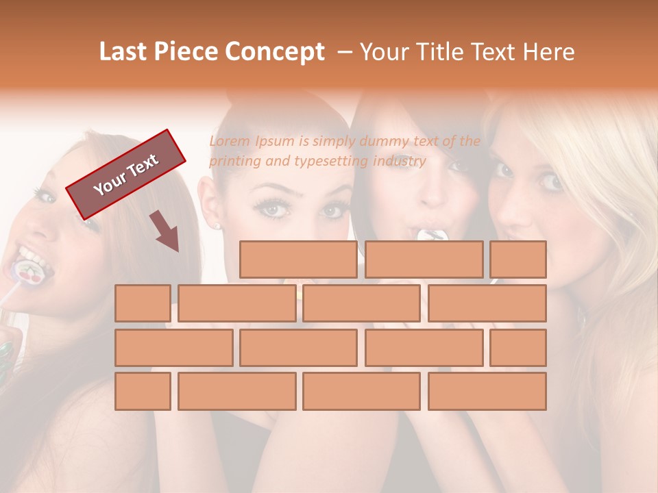 Junge Menschen Gruppe PowerPoint Template