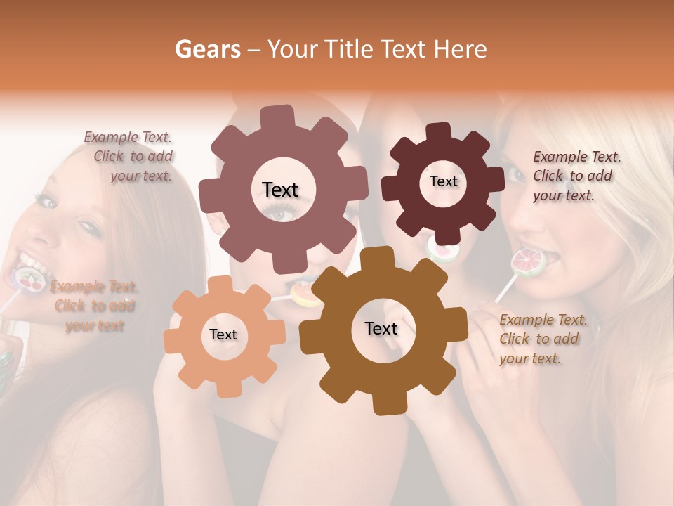 Junge Menschen Gruppe PowerPoint Template