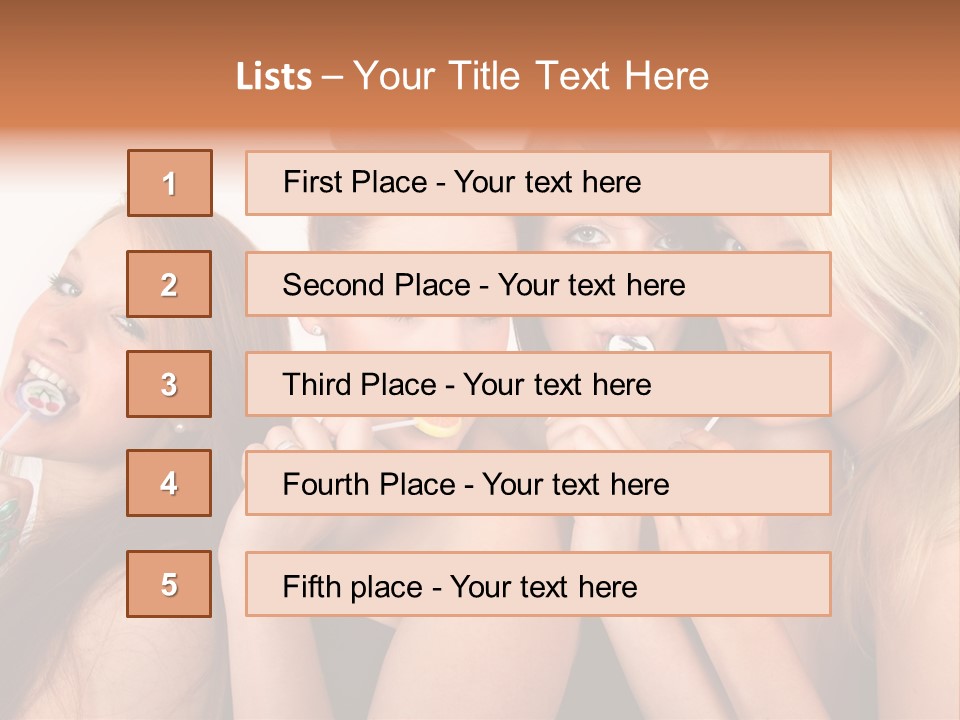 Junge Menschen Gruppe PowerPoint Template