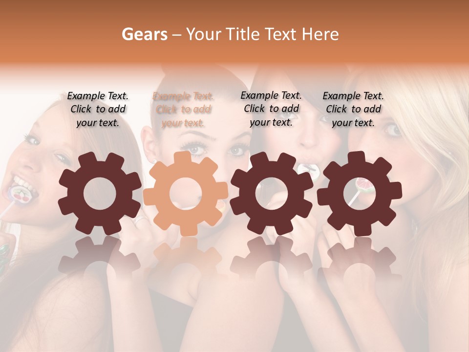 Junge Menschen Gruppe PowerPoint Template