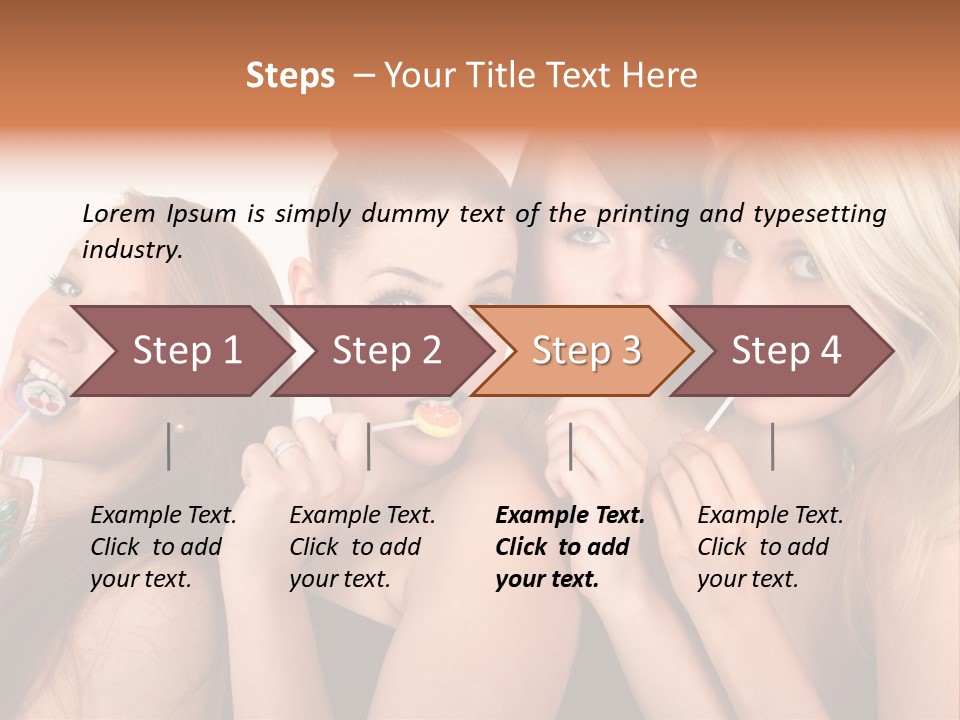 Junge Menschen Gruppe PowerPoint Template