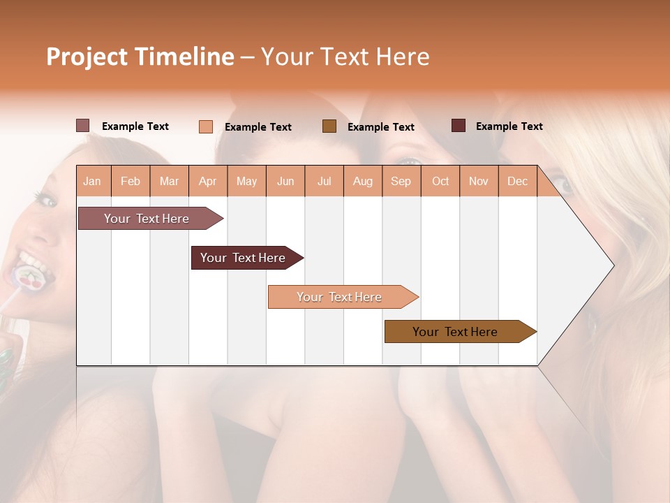 Junge Menschen Gruppe PowerPoint Template