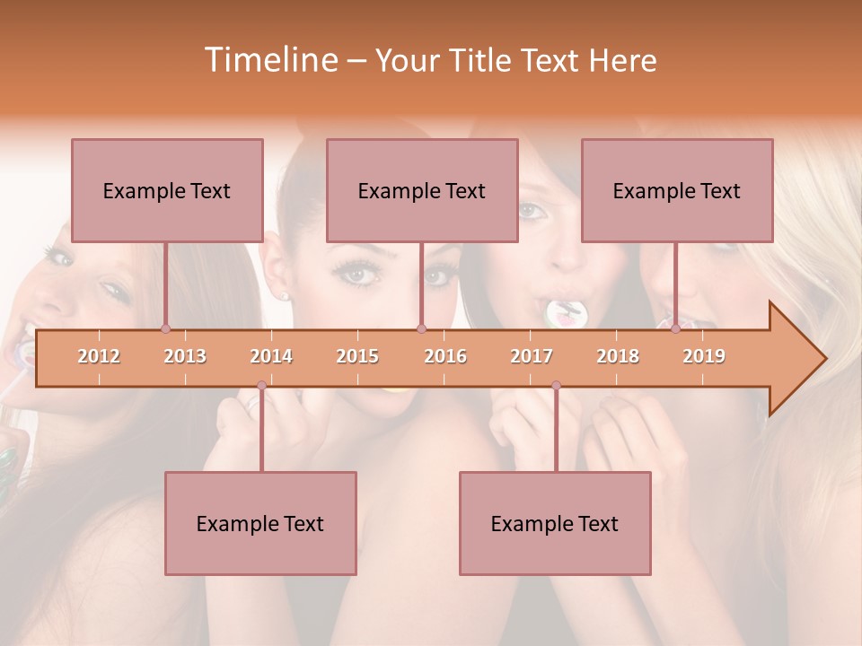Junge Menschen Gruppe PowerPoint Template