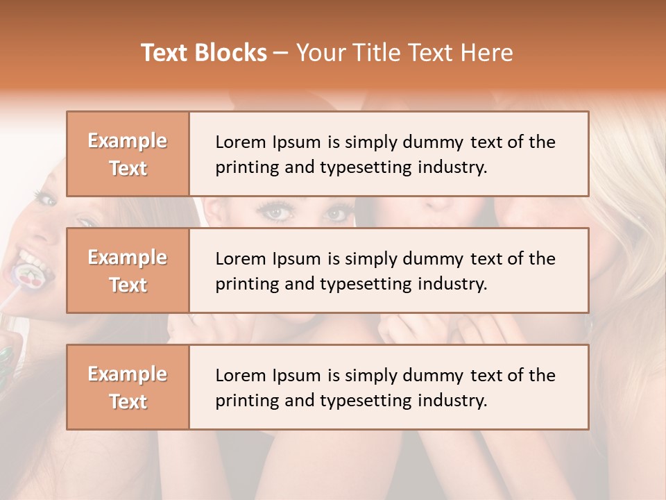 Junge Menschen Gruppe PowerPoint Template
