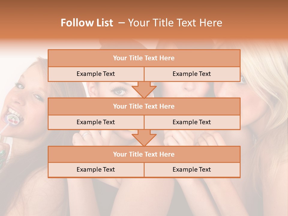 Junge Menschen Gruppe PowerPoint Template