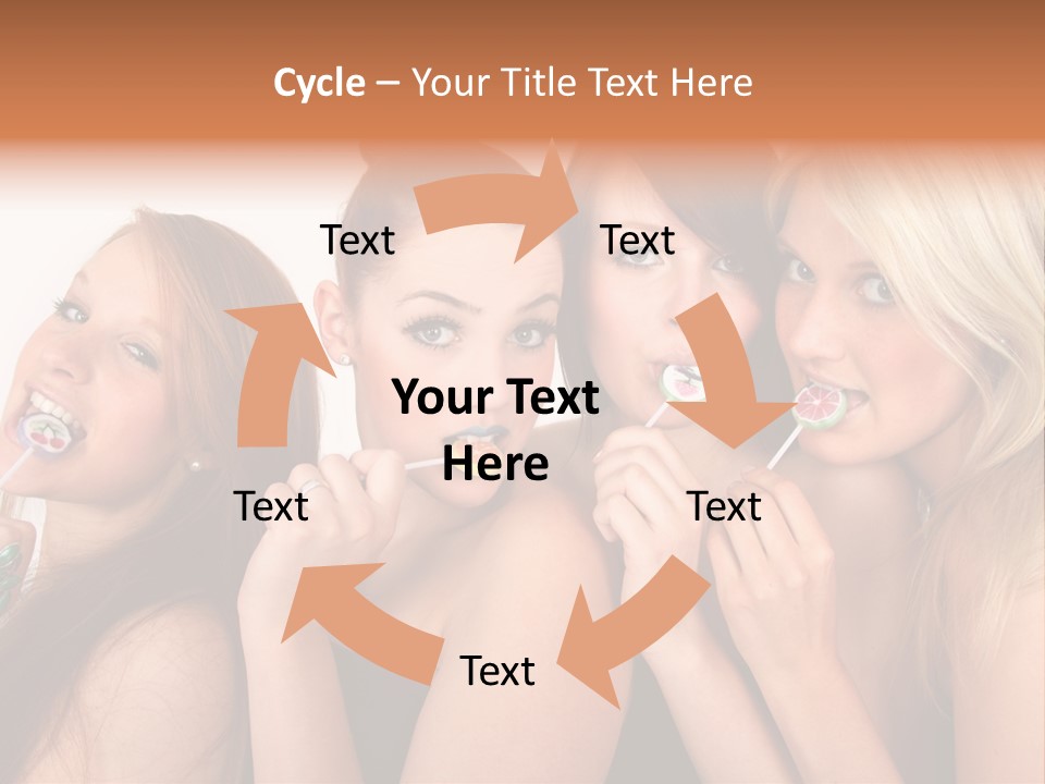 Junge Menschen Gruppe PowerPoint Template