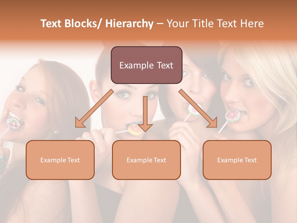 Junge Menschen Gruppe PowerPoint Template