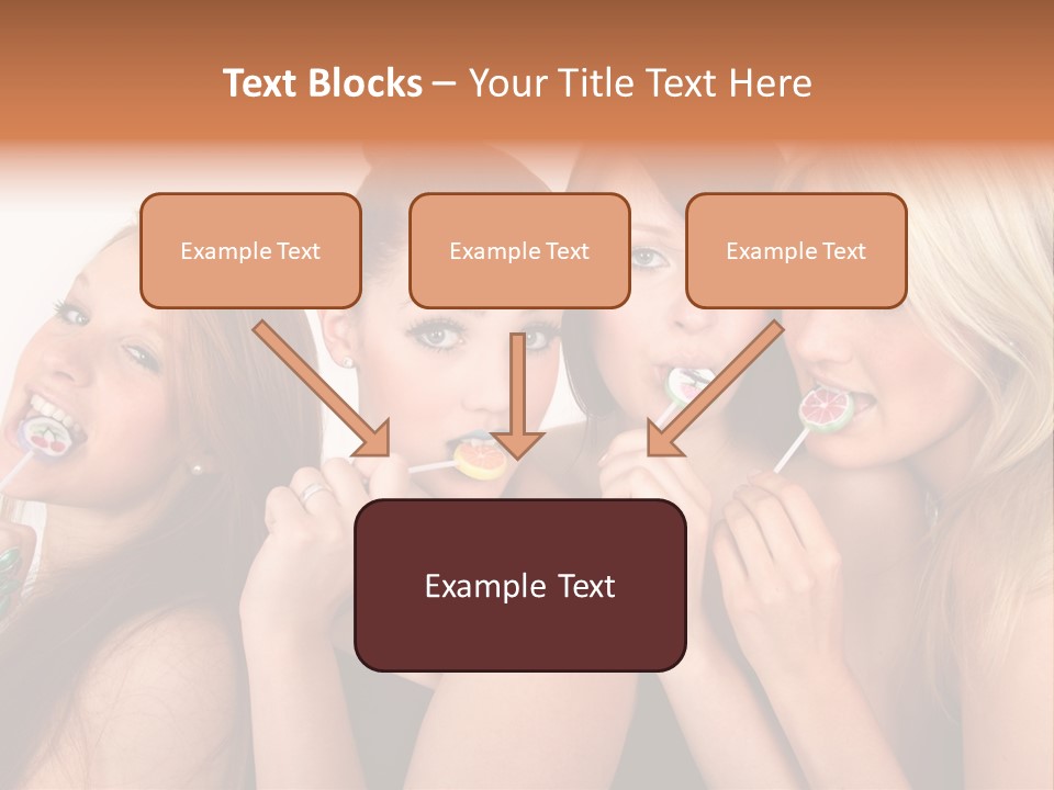 Junge Menschen Gruppe PowerPoint Template