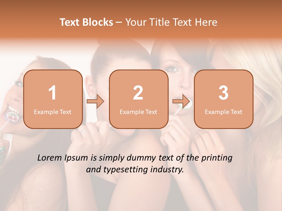 Junge Menschen Gruppe PowerPoint Template