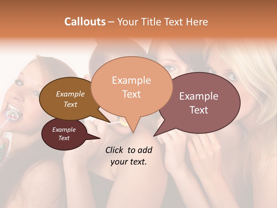 Junge Menschen Gruppe PowerPoint Template