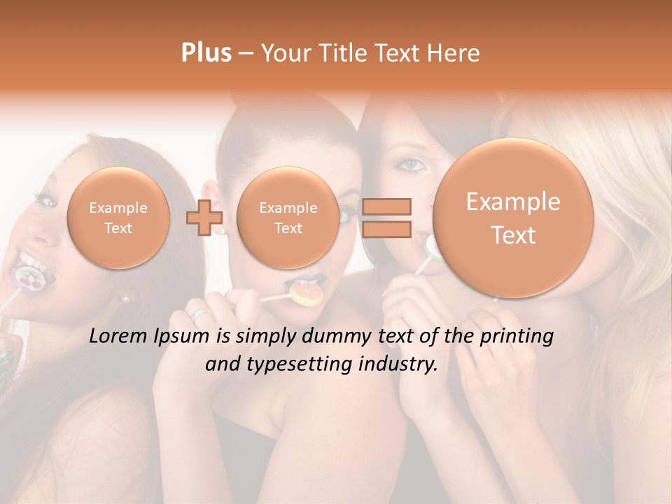 Junge Menschen Gruppe PowerPoint Template