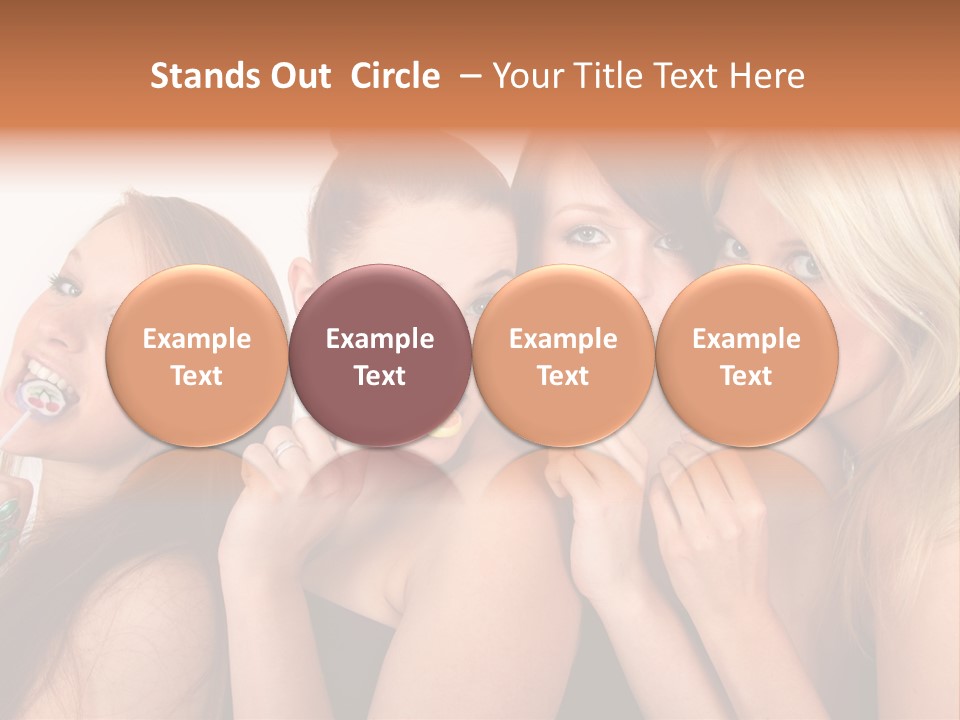 Junge Menschen Gruppe PowerPoint Template