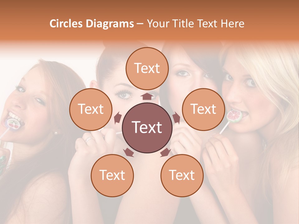 Junge Menschen Gruppe PowerPoint Template