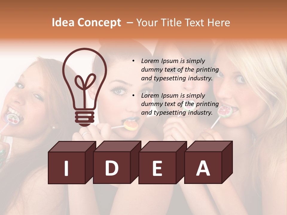 Junge Menschen Gruppe PowerPoint Template