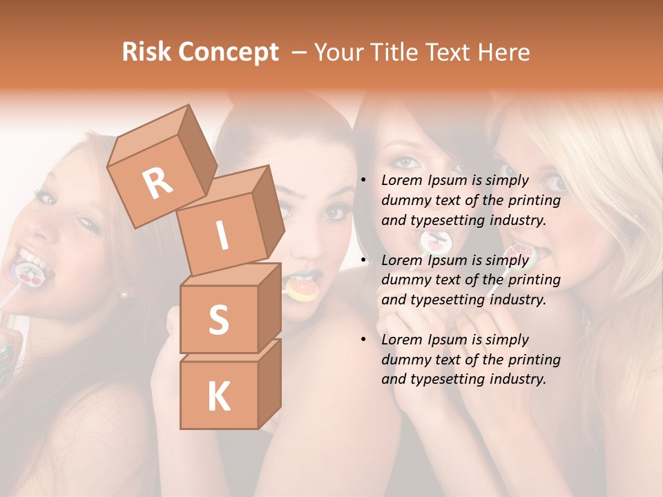 Junge Menschen Gruppe PowerPoint Template