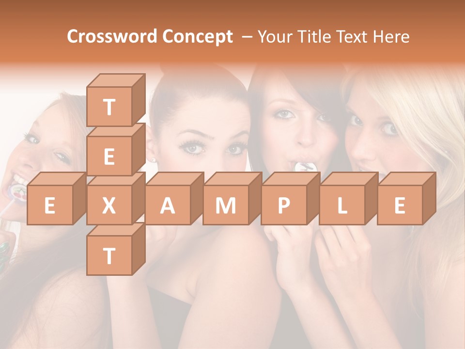 Junge Menschen Gruppe PowerPoint Template