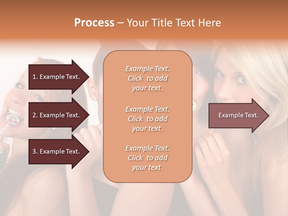 Junge Menschen Gruppe PowerPoint Template