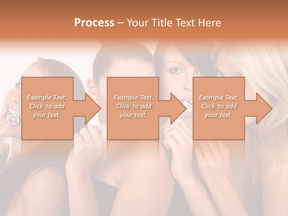 Junge Menschen Gruppe PowerPoint Template
