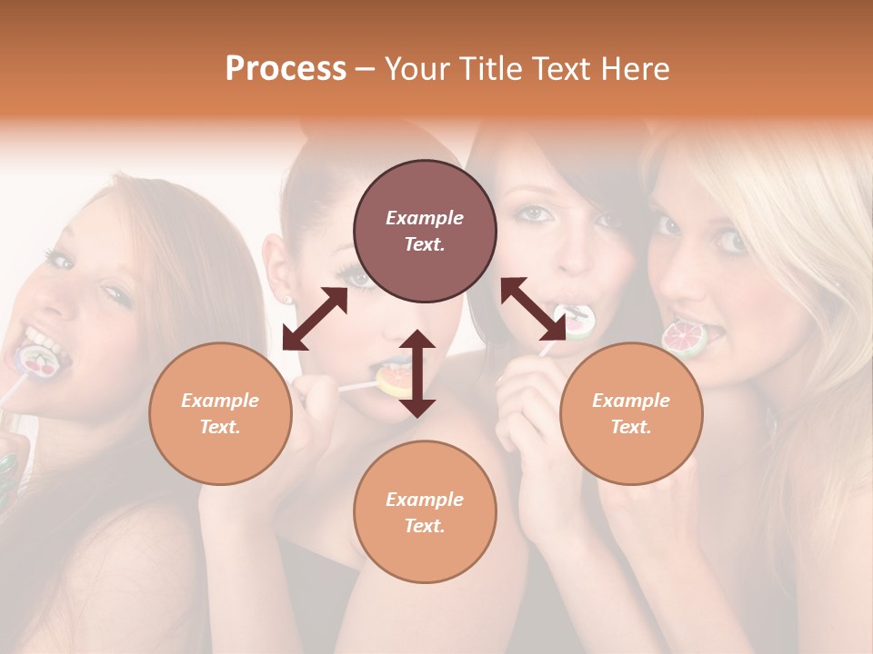 Junge Menschen Gruppe PowerPoint Template