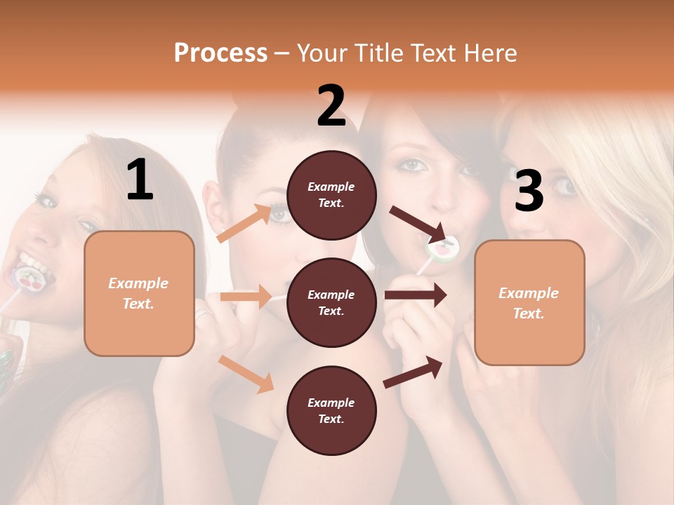 Junge Menschen Gruppe PowerPoint Template